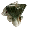 Vintage Rabbit and Cabbage Vase Cotton Tail Bunny Cachepot Sculpture (c.1970s)