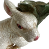 Vintage Rabbit and Cabbage Vase Cotton Tail Bunny Cachepot Sculpture (c.1970s)