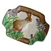 Vintage Bunny Rabbit and Flowers Textured Dish, Royal Norfolk (c.1990s)