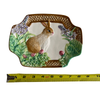 Vintage Bunny Rabbit and Flowers Textured Dish, Royal Norfolk (c.1990s)
