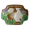 Vintage Bunny Rabbit and Flowers Textured Dish, Royal Norfolk (c.1990s)