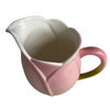Vintage Tulip Vase / Pitcher in Pink and Green, Teleflora (c.1980s)