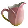 Vintage Tulip Vase / Pitcher in Pink and Green, Teleflora (c.1980s)