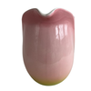 Vintage Tulip Vase / Pitcher in Pink and Green, Teleflora (c.1980s)