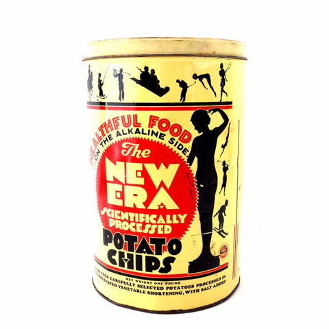 Vintage New Era Scientifically Processed Potato Chip Tin (c.1950s) - thirdshift