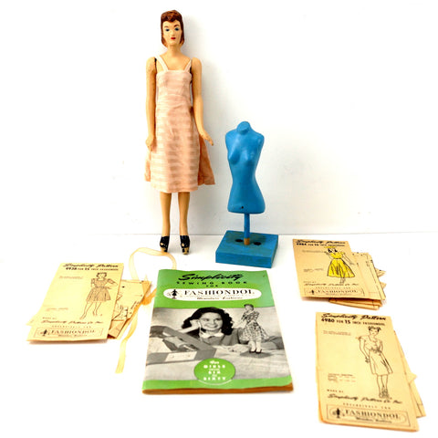 Vintage Simplicity Fashiondol Sewing Mannequin by Latexture Products (c.1940s) - thirdshift