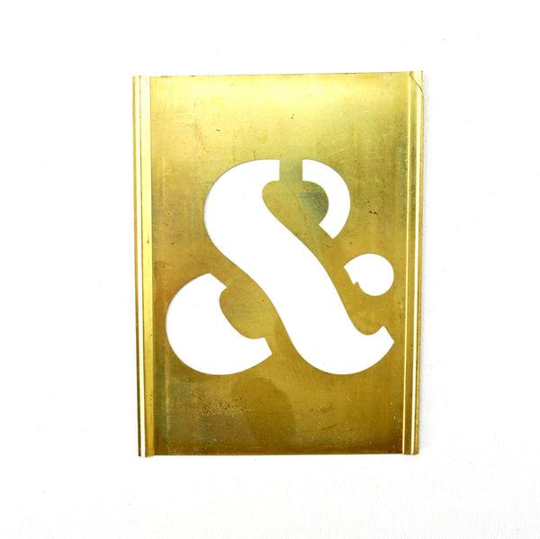 Vintage Brass Stencil Ampersand "&amp;" Reese's Interlocking Stencils, 2-1 ...