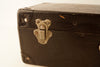 Vintage Black Suitcase with Black Metal Corners (c.1930s) - thirdshift