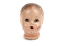 Vintage Composition Baby Doll Head with Sleep Eyes and Molded Hair, 5" tall (c.1920s) - thirdshift