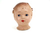 Vintage Composition Baby Doll Head with Molded Hair, 3.5" tall (c.1920s) - thirdshift