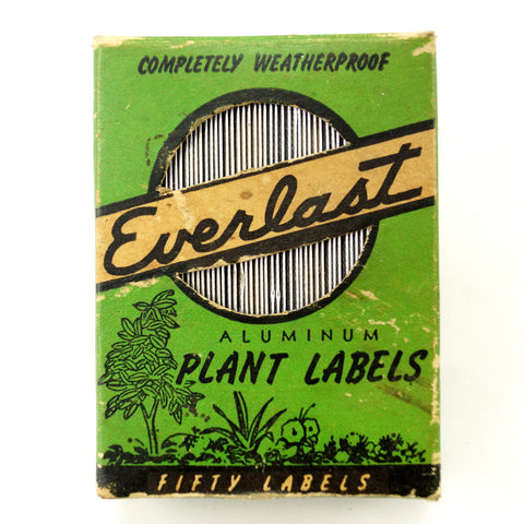 Vintage Everlast Aluminum Plant Labels in Original Box (c.1950s) - thirdshift