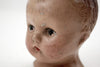 Vintage Composition Baby Doll Head with Molded Hair, 3.25" tall (c.1920s) - thirdshift