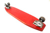 Vintage Rinky Dink Wood Surf Board in Red with Steel Wheels (c.1950s) N2 - thirdshift