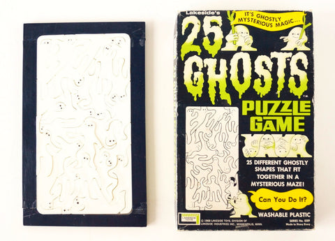 Vintage 25 Ghosts Puzzle Game in Original Box (c.1960s) - thirdshift