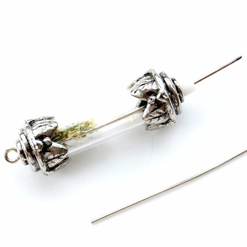 Fillable Treasure Capsule, Time Capsule Charm (Bright Silver) - thirdshift