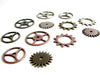 Metal Gears and Sprockets in Silver, Brass, and Copper (Set of 12) - thirdshift