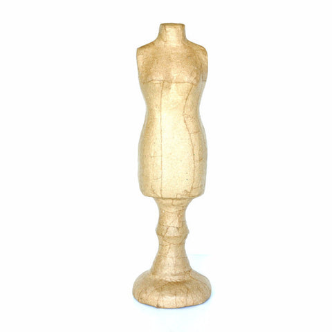 Paper Mache Mannequin, Dress Form (13 inches tall) - thirdshift
