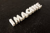 Vintage White Ceramic Push Pins "IMAGINE" (c.1940s) - thirdshift
