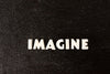Vintage White Ceramic Push Pins "IMAGINE" (c.1940s) - thirdshift