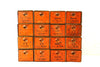Vintage Dorman Parts Drawer Hardware Bin with 16 Drawers in Rustic Orange N1 (c.1950s) - thirdshift