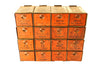 Vintage Dorman Parts Drawer Hardware Bin with 16 Drawers in Rustic Orange N1 (c.1950s) - thirdshift