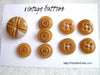 Vintage Buttons in Caramel Brown (Set of 9) "The Caramel Candy Set" (c.1960s) - thirdshift