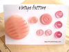 Vintage Buttons in Light Pink (Set of 8) "The Bubble Gum Set" (c.1960s) - thirdshift