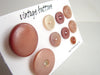 Vintage Buttons in Light Rose (Set of 9) "The Dusty Rose Set" (c.1960s) - thirdshift