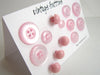 Vintage Buttons in Light Pink (Set of 13) "The Cotton Candy Set" (c.1960s) - thirdshift