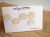 Vintage Clear Buttons Crystal-Like Pattern (Set of 5) "The Hope Diamond Set" (c.1960s) - thirdshift