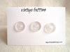 Vintage Clear Buttons Crystal-Like Pattern (Set of 3), "The Clear Medallions Set" (c.1960s) - thirdshift