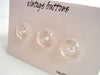 Vintage Clear Buttons Crystal-Like Pattern (Set of 3), "The Clear Medallions Set" (c.1960s) - thirdshift