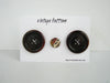 Vintage Buttons in Dark Brown (Set of 3) "The Hot Cocoa Set" (c.1960s) - thirdshift