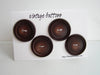Vintage Buttons in Dark Brown (Set of 4) "The Espresso Set" (c.1960s) - thirdshift