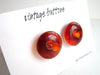 Vintage Buttons in Dark Orange Swirls (Set of 2) "The Orange Marmalade Set" (c.1960s) - thirdshift