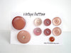 Vintage Buttons in Light Rose (Set of 9) "The Dusty Rose Set" (c.1960s) - thirdshift