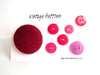 Vintage Buttons in Burgundy Pink (Set of 7) "The Boones Farm Sangria Set" (c.1960s) - thirdshift