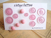 Vintage Buttons in Light Pink (Set of 13) "The Cotton Candy Set" (c.1960s) - thirdshift