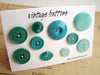 Vintage Buttons in Dark and Light Green (Set of 10) "The Green with Envy Set" (c.1960s) - thirdshift