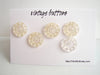 Vintage Clear Buttons Crystal-Like Pattern (Set of 5) "The Hope Diamond Set" (c.1960s) - thirdshift