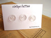 Vintage Clear Buttons Crystal-Like Pattern (Set of 3), "The Clear Medallions Set" (c.1960s) - thirdshift