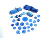 Vintage Blue Buttons, Ribbon and Lace, Blue Thread Destash Inspiration Kit (c.1960s) - thirdshift