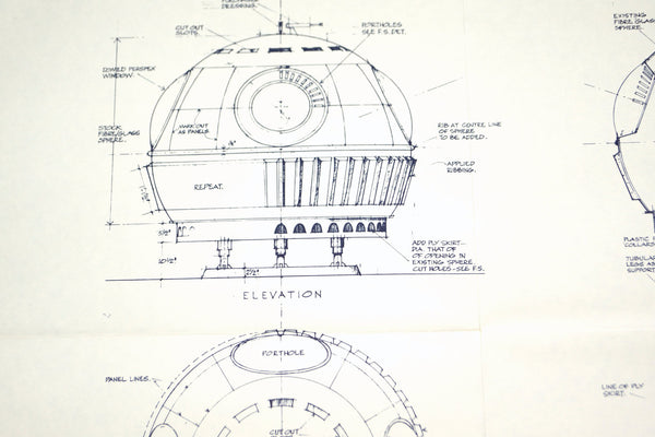 Vintage Star Wars Blueprint for Ubrickkian Landspeeder 9000 Vintage Star Wars Blueprint for Ubrickkian Landspeeder 9000