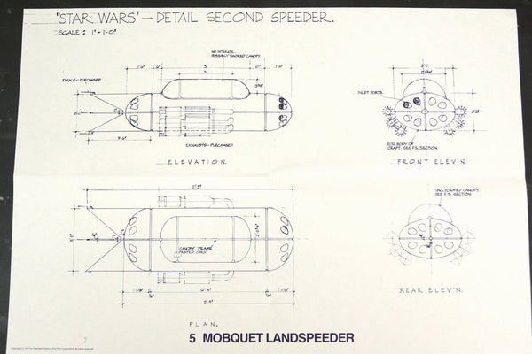 1977 Star Wars Original Complete Set of 15 Blueprints MINT