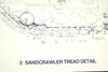 Vintage Star Wars Blueprint for Sandcrawler Tread Detail (c.1977) N2 - thirdshift
