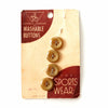 Vintage Carmel Brown Buttons on Original Card, Set of 4 (c.1960s) - thirdshift