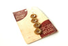 Vintage Carmel Brown Buttons on Original Card, Set of 4 (c.1960s) - thirdshift