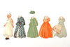 Vintage Paper Doll Set with Mother, Child, and Clothing (1940s) - thirdshift