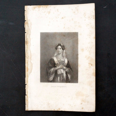 Vintage Engraving of Queen Margaret from Shakespeare's "King Henry VI" (c.1835) - thirdshift