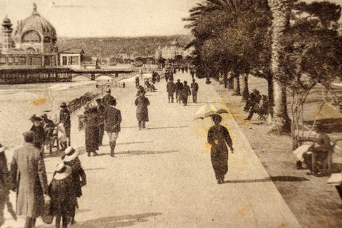 Vintage French Postcard (Carte Postale) NICE, Promenade des Anglais (c.1900s) - thirdshift